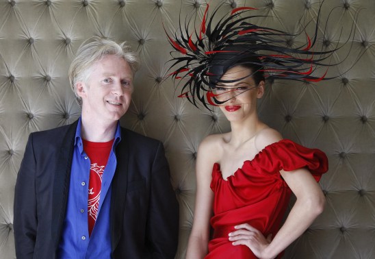 Philip Treacy with his Lyons Tea hat