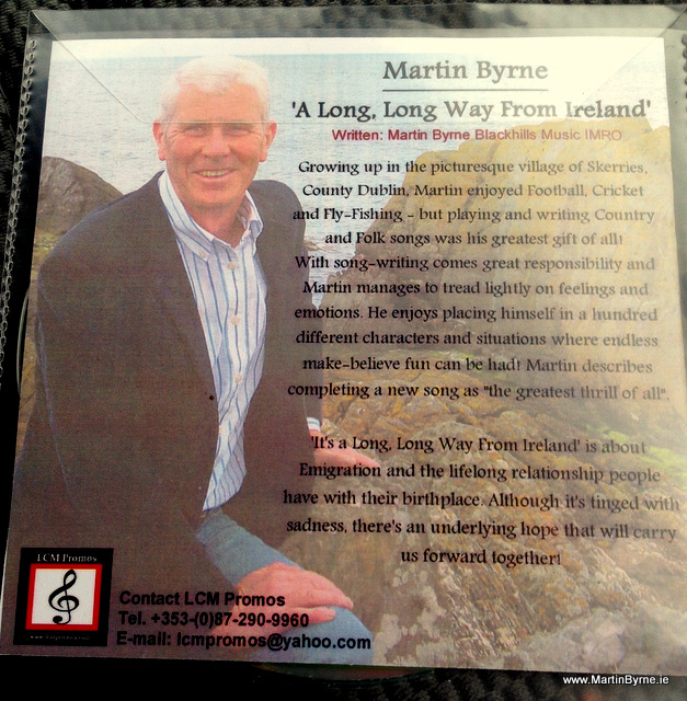 martin byrne music, a long long way from ireland