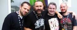 Simon Maher (2nd from right) with northern rockers "Therapy?"