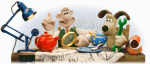 Wallace and Gromit 20th Anniversary Google doodle 