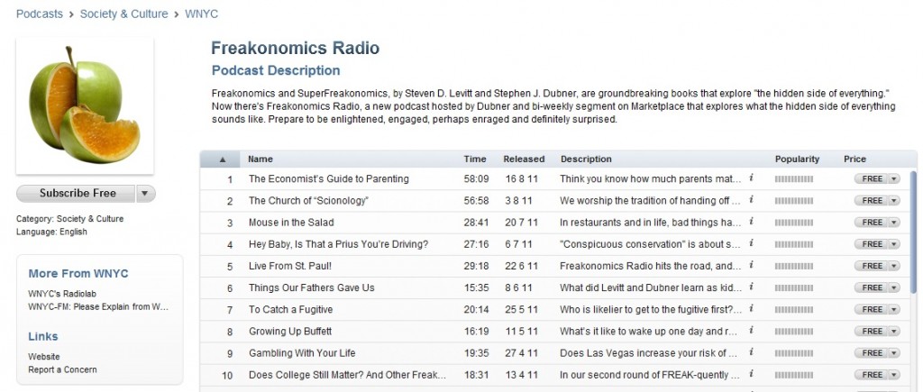 freakonomics podcast