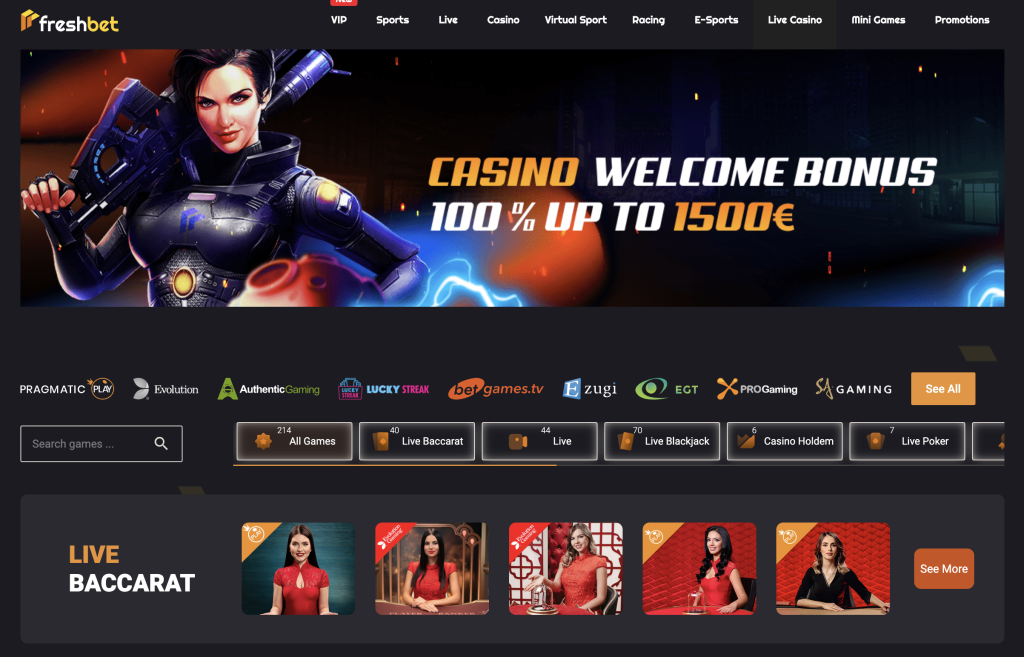 freshbet live casino