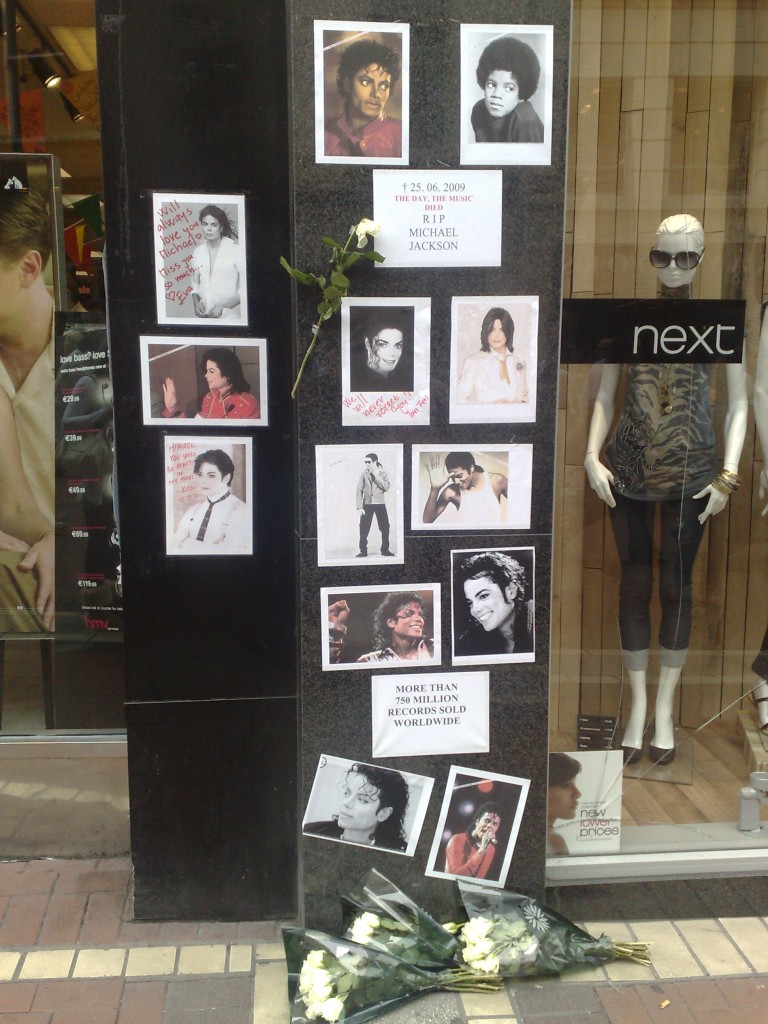 Michael Jackson tribute outside of HMV Grafton Street