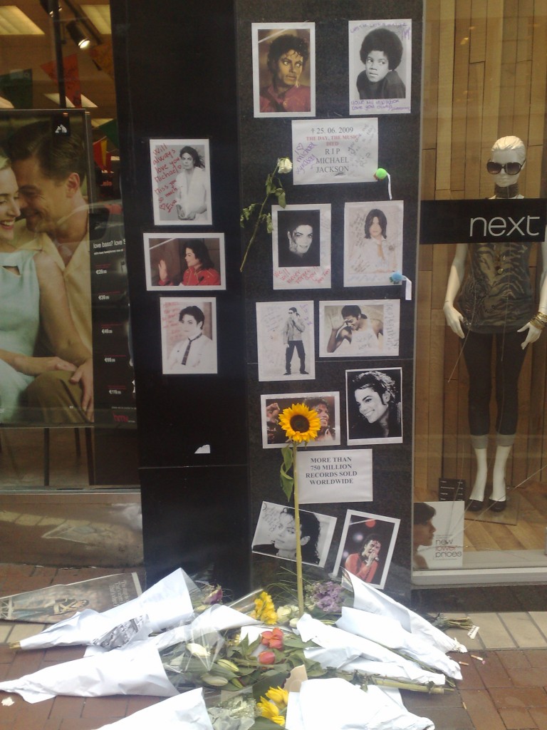 Michael Jackson Tribute outside of HMV Grafton Street