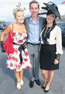 Ryan Tubridy with Twink and Grainne Seoige. Win some, lose some.